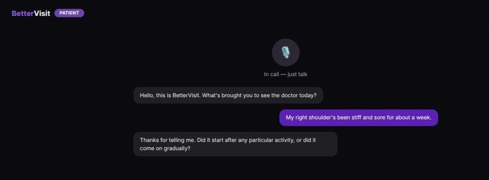 A live voice call, captioned as it happens